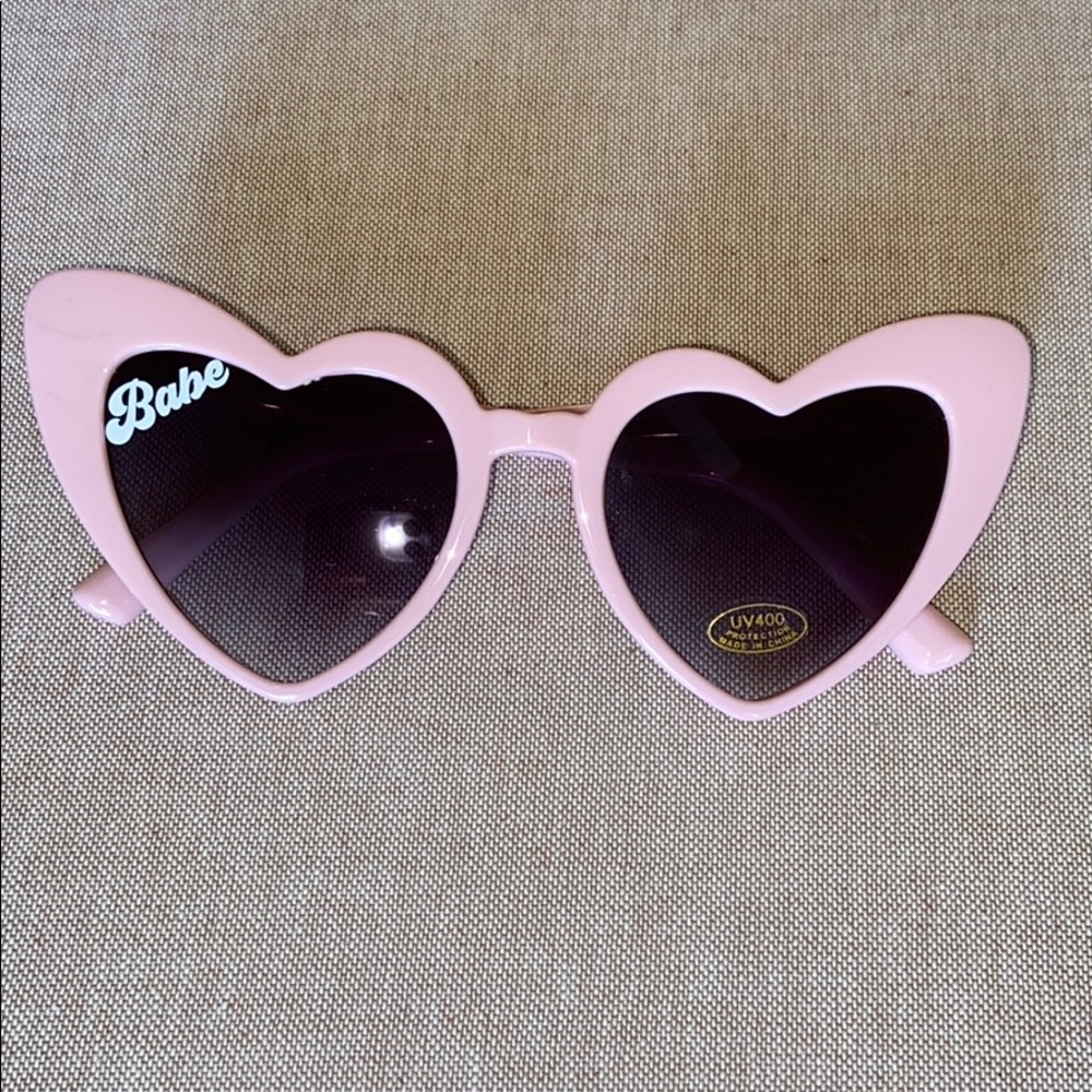 Babe Pink Heart Sunglasses